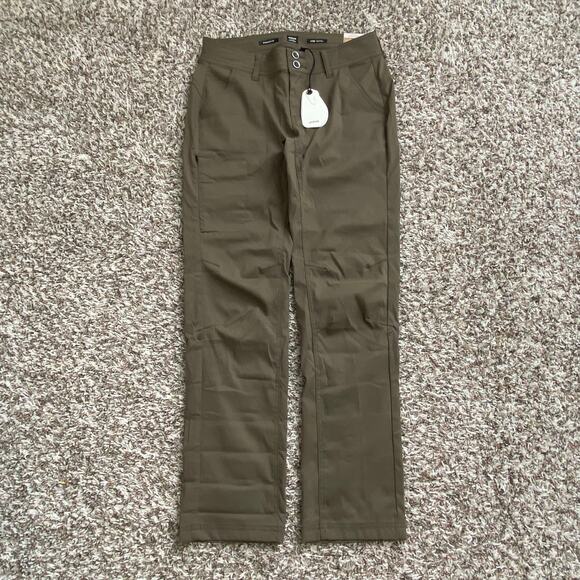 Prana Halle Straight Pant Womens 6 Reg Slate Green Standard Fit Low Rise Stretch - Picture 5 of 13